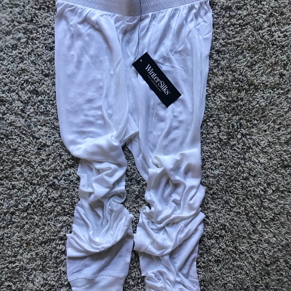 NTW Winter Silk Joggers White M